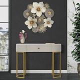 Consolle 100x40x75h cm crema e bianco - Abstraktes