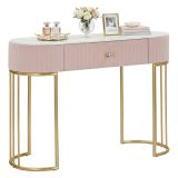 Consolle 100x40x75h cm rosa e bianco - Abstraktes