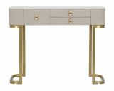 Consolle 100x40x80h cm crema e oro - Ronda