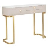 Consolle 100x40x80h cm crema e oro - Ronda