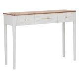 Consolle 107x37x80h cm bianco e marrone - Crypto