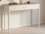 Consolle 107x37x80h cm bianco e marrone - Crypto