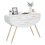 Consolle 110x40x80h cm bianco e oro - Tomato