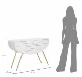Consolle 110x40x80h cm bianco e oro - Tomato