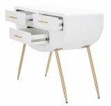 Consolle 110x40x80h cm bianco e oro - Tomato