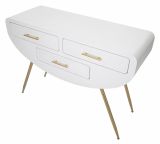 Consolle 110x40x80h cm bianco e oro - Tomato