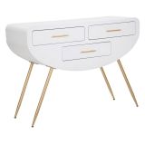 Consolle 110x40x80h cm bianco e oro - Tomato