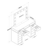 Consolle 120x44x81h cm bianco - Vicoli