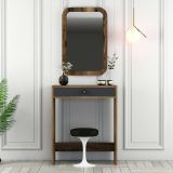 Consolle 70x84x40h cm noce e antracite - Baunei