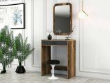 Consolle 70x84x40h cm noce e antracite - Baunei