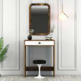 Consolle 70x84x40h cm noce e bianco - Baunei
