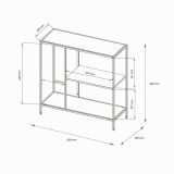 Consolle 80x30x80h cm ardesia - Noto