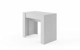 Consolle allungabile Alberique, Tavolo con allunghe, Consolle multiuso, Tavolo da pranzo estensibile fino a 10 posti, 51-237x90h78 cm, Bianco opaco