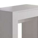 Consolle allungabile Alberique, Tavolo con allunghe, Consolle multiuso, Tavolo da pranzo estensibile fino a 10 posti, 51-237x90h78 cm, Bianco opaco
