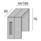 Consolle Allungabile Beige 8 Posti Allungabile 186x90x78h cm, Meccanismo Estensione a Incastro - Ficarolo
