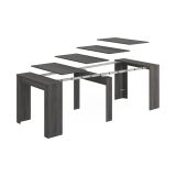 Consolle allungabile Diluna, 51-237x90h78 cm, Grigio Cenere