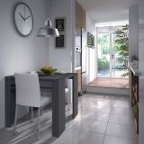 Consolle allungabile Diluna, 51-237x90h78 cm, Grigio Cenere