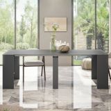 Consolle allungabile elegante 4-10 posti antracite - Abicitren