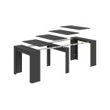 Consolle allungabile elegante 4-10 posti antracite - Abicitren