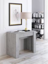 Consolle Allungabile Grigio 10 Posti Allungabile 237x90x77h cm, Meccanismo Estensione Allunghe Centrali - Maclodio