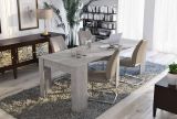 Consolle Allungabile Grigio 10 Posti Allungabile 237x90x77h cm, Meccanismo Estensione Allunghe Centrali - Maclodio