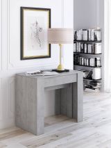 Consolle Allungabile Grigio 10 Posti Allungabile 237x90x77h cm, Meccanismo Estensione Allunghe Centrali - Vaelis