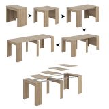 Consolle allungabile legno 4-10 posti rovere - Abicitren