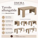 Consolle allungabile legno 4-10 posti rovere - Abicitren