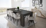 Consolle allungabile Maclodio, trasformabile in tavolo da pranzo, salvaspazio ed estensibile fino a 237 cm, 90-237x76,6x90 cm, Antracite