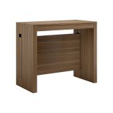 Consolle Allungabile Marrone Noce 8 Posti Allungabile 186x90x78h cm, Meccanismo Estensione a Incastro - Ficarolo