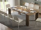 Consolle Allungabile Marrone Noce 8 Posti Allungabile 186x90x78h cm, Meccanismo Estensione a Incastro - Ficarolo