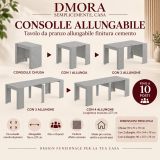 Consolle allungabile moderna 4-10 posti cemento - Abicitren