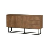 Consolle Alsafi, Tavolo allungabile multiuso, Consolle ingresso, Ripiano con allunghe, 140x36h72 cm, Noce e Nero