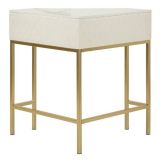 Consolle angolare 84x60x77h cm bianco e oro - Viscardo