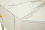 Consolle angolare 84x60x77h cm bianco e oro - Viscardo