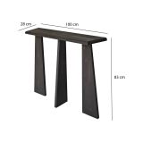 Consolle Arcturus, Tavolo allungabile multiuso, Consolle ingresso, Ripiano con allunghe, 100x28h83 cm, Antracite