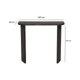 Consolle Astralis, Tavolo allungabile multiuso, Consolle ingresso, Ripiano con allunghe, 100x30h90 cm, Antracite