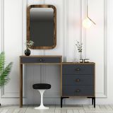Consolle beauty 124x40x84h cm noce e antracite - Namtheun