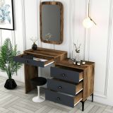 Consolle beauty 124x40x84h cm noce e antracite - Namtheun