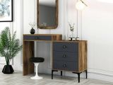 Consolle beauty 124x40x84h cm noce e antracite - Namtheun
