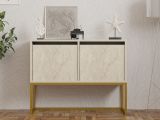 Consolle Beige Marmo Oror 2 Vani Colore Struttura Oror 90x34x70h cm, Colore Ripiano Beige - Arresi