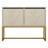 Consolle Beige Marmo Oror 2 Vani Colore Struttura Oror 90x34x70h cm, Colore Ripiano Beige - Arresi