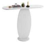 Consolle Bianco Colore Ripiano Bianco 100x30x81h cm, - Ramacca