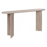 Consolle Bianco Marmo un Ripiano Peso Supportato 25 kg 150x35x75h cm, Colore Ripiano Bianco - Cercino