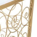 Consolle Bianco oro un Ripiano Materiale Struttura in Marmo 140x36x82h cm, Colore Ripiano Bianco - Goris