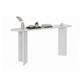 Consolle Bianco un Ripiano Peso Supportato 25 kg 150x35x75h cm, Colore Ripiano Bianco - Cercino