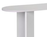 Consolle Bianco un Ripiano Peso Supportato 25 kg 150x35x75h cm, Colore Ripiano Bianco - Cercino