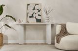 Consolle Bianco un Ripiano Peso Supportato 25 kg 150x35x75h cm, Colore Ripiano Bianco - Cercino