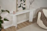 Consolle Bianco un Ripiano Peso Supportato 25 kg 150x35x75h cm, Colore Ripiano Bianco - Cercino