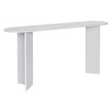Consolle Bianco un Ripiano Peso Supportato 25 kg 150x35x75h cm, Colore Ripiano Bianco - Cercino